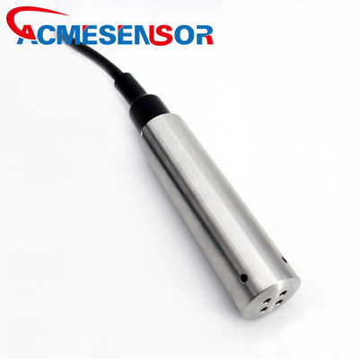 Medida longa do sensor bom submergível 4-20ma RS485 0-10V da profundidade do sensor de nível do fule do sensor nivelado de água do tanque da escala de AcmeSensor
